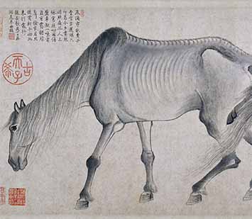 书画图文-穿越时空的默契:梵高《老马》与南宋画作相似 书画图文-穿越时空的默契:梵高《老马》与南宋画作相似