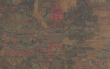 书画高清-九成避暑图页 佚名 唐代