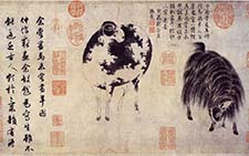 书画高清-二羊图 赵孟頫 元代 书画高清-二羊图 赵孟頫 元代